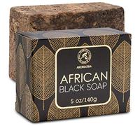 Savon noir Africain 140g - Hydratation - Nutrition - Naturel à Base de Beurre de Karité et Huile de Coco - Tous Types de Peau - Ingrédients Naturels