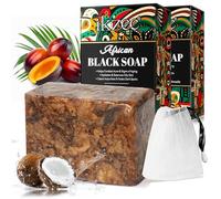 Savon Noir Africain Biologique, Savon Africain Contre L'Acné Et Les Taches Brunes, African Black Soap Barre De Savon Noir Brut Pour Tous Les Types De Peau - Visage, Corps, Cheveux, 200g