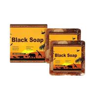 Savon noir africain organique africain, aide à la peau sujette à l'acné, savon naturel pour hommes et femmes, lutte contre l'acné, anti-âge, savon hydratant pour le visage