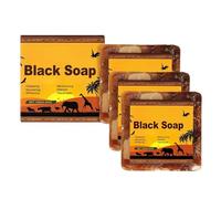 Savon noir africain organique africain, aide à la peau sujette à l'acné, savon naturel pour hommes et femmes, lutte contre l'acné, anti-âge, savon hydratant pour le visage