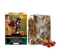 Savon Noir Africain Pur, pour Toutes les Peaux, Savon Noir Africain Biologique, L'Acné Et Les Taches Brunes, Détoxifiant et Anti-âge, Hydratant Naturel