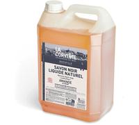 Savon Noir Liquide AMANDE à l'Huile de Lin - Nettoyant Multi-Usages - Dégraissant et Détachant - 5L - ECOCERT