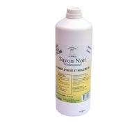 Savon Noir Liquide ménager naturel et bio à base d’huile de lin et d’olive 1 litre - Véritable savon noir liquide à base de vrai savon de Marseille - Savonnerie artisanale et traditionnelle Le Serail à Marseille depuis 1949