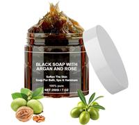 Savon Noir Marocain,Morocco Black Soap,Gommage Corps,Savon Exfoliant Pour Le Corps Au Savon Noir,Gel Douche Exfoliant,200g