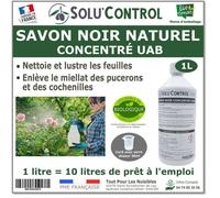 Savon Noir Naturel Concentré UAB Solu'Control, 1 litre, Nettoyant Feuilles et Enlève Miellat - pucerons - cochenilles