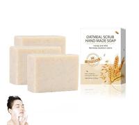 Savon Nolvia, savon Nolvia, pain de savon naturel pour le visage et le corps, savons naturels pour une peau plus belle, savons blanchissants à l'avoine (3pcs)