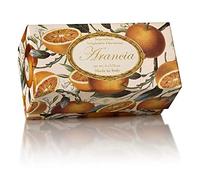 Savon Orange, ronde 6x50 g, Savon de Fiorentino italienne, la main avec décoratif gravé