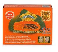 Savon Papaye & Miel Q10 AHA BHA, Soin Éclaircissant | Extrait de Papaye, Coenzyme Q10, Anti-Rides, Huile de Palme Coco, Pilules de Miel