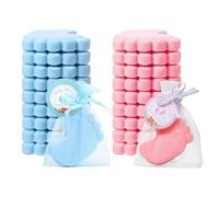 Savon parfumé à empreinte - 10 ensembles de souvenirs, savon parfumé fait à la main en forme d'empreinte | Invités douche sexe révéler fête faveur mariage décoratif souvenir tissu sac Organza Wrap cél