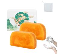 Savon parfumé doré nettoyant en profondeur et hydratant, nourrissant et soyeux améliore l'élasticité de la peau, parfum longue durée Savon doré (2pcs)