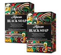 Savon pour le visage Savon pour le corps Savon pour les cheveux Savon naturel Savon noir africain Vegan, 2x 100g