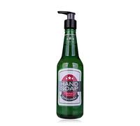 Savon pour les mains accentra AC BREW en flacon imitation bouteille de bière, 330 ml Savon pour les mains en distributeur à pompe, savon liquide, parfum Oak & Citrus, rechargeable