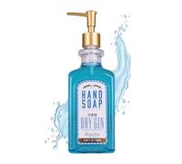 Savon pour les mains Accentra en flacon imitation bouteille de gin, 530 ml Savon pour les mains en distributeur à pompe, savon liquide, parfum gin, rechargeable