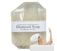 Savon pour les mains en forme de pierre précieuse - Savon naturel hydratant et doux avec feuille d'or - Crème hydratante purifiante - Savon de bain parfumé Ghirting