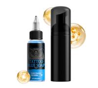 Savon pour piercing de la peau, nettoyant non irritant bleu de 50 ml, nettoyant après-soins pour piercing avec flacon moussant, pour homme hygiène personnelle quotidienne lavage à la maison