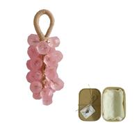 Savon raisin fait à la main sur une corde,savon en forme de grappe S pour le visage,savons visage femme,processus naturel à froid artisanal,Soaps décoratifs et aromatiques pour laver l'air frais (C)