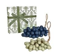 Savon Raisin sur Corde, Savon Fait Main en Forme de Raisin sur Barre, Savons aux Raisins Artisanaux Boho Chic, Savons Artisanaux Naturels à Froid pour Hommes Femmes, Mains, Visage, Corps (A+B)