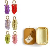 Savon raisin sur une corde - Barre de savon en cristal fait à la main avec cordon de suspension - Gel douche doux à froid pour homme et femme - Nouveauté unique et décoration de salle de bain