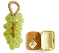 Savon raisin sur une corde - Barre de savon en cristal fait à la main avec cordon de suspension - Gel douche doux à froid pour homme et femme - Nouveauté unique et décoration de salle de bain