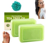 Savon Relief, Savon À L'huile D'arbre À Thé, Routine Naturelle À Base De Plantes Pour Les Pieds, Hydratant, Doux Pour Le Visage Et Le Corps, Pour Hommes Et Femmes (2pcs)