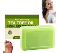 Savon Relief, Savon À L'huile D'arbre À Thé, Routine Naturelle À Base De Plantes Pour Les Pieds, Hydratant, Doux Pour Le Visage Et Le Corps, Pour Hommes Et Femmes (1pcs)