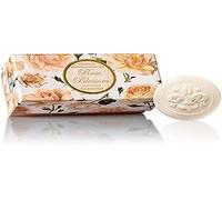 Savon Rose, rond 6 x 50 g, Savon de Fiorentino italienne, la main avec décoratif gravé