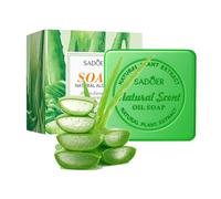 Savon Solide Aloe Vera, 2 Pièces Pain de Savons Naturel aux Huiles Essentielles, Barre de Savon Artisanal 100g pour Cheveux, Visage, Corps, pour le Bain, la Lessive