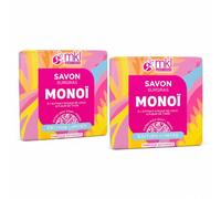 Savon Surgras Monoï Huile de Coco & Fleur de Tiaré, Lot de 2 x 100 g | Édition Limitée, Fabriqué en France