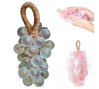 Savon suspendu en forme de grappe de raisin, fait main, à base d'huile de coco, parfumé aux extraits de fruits naturels, idéal pour le lavage des mains et comme cadeau (1pcs-h)
