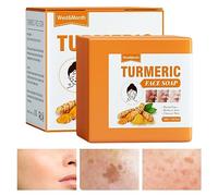 Savon Visage Curcuma | Barres de savon anti-taches brunes au curcuma | Savon pour le visage au curcuma Barre de savon au curcuma pour un nettoyage en profondeur du visage, du corps pour