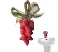 Savon Visage en Forme de Fraise | Pour Peau Sensible avec Cordon | Nettoyant Éclaircissant Hydratant pour Soins du Corps Bain