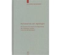 Savonarola Als Apologet, ARBEITEN ZUR KIRCHENGESCHICHTE Joachim Weinhardt (Auteur)