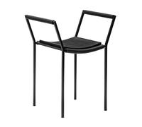 Savonarola - Tabouret avec accoudoirs frame black silk matt