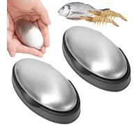 Savons Anti-Rouille en Acier Inoxydable,2pcs Savon en Acier Inoxydable,Barre de Savon en Acier Inoxydable,Savon Anti-Odeur,Savon Gadget Cuisine pour Eliminer Les Odeurs de Cuisine