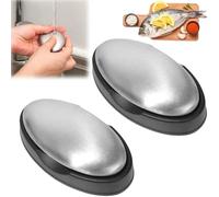 Savons Anti-Rouille en Acier Inoxydable,2pcs Savon en Acier Inoxydable,Barre de Savon en Acier Inoxydable,Savon Anti-Odeur,Savon Gadget Cuisine pour Eliminer Les Odeurs de Cuisine