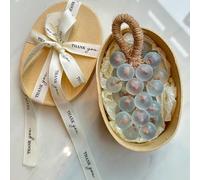 Savons au raisin, savon artisanal original personnalisé en cristal, savon doux nettoyant sur corde, savons ménager parfumés à la main avec un parfum longue durée (Bleu clair)