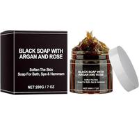 Savons Noirs Marocains,Organic Moroccan Black Soap,200g,1pc,Hydrater La Peau,Parfum Durable,Nettoyage En Profondeur