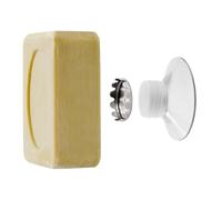 SAVONT Porte-savon avec aimant Jumbo - Pour savon jusqu'à 220 g - Sans perçage - Avec ventouse - Pour lavabo, douche et baignoire - Argenté (avec protecteur)