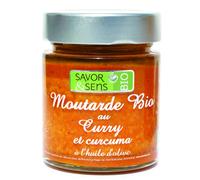 SAVOR & SENS-Moutarde bio au curry et curcuma 130 g
