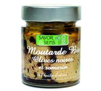 SAVOR & SENS-Moutarde bio aux olives noires et romarin 130 g