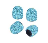 SAVORI Lot de 4 bouchons de tige de valve faits la main en cristal strass universels pour pneus de voiture - Chrome attrayant - Anti-poussire