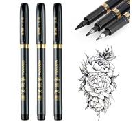 SAVOSWEET 3 Pièces Stylo Japonais,Calligraphy Pen Stylo Bille Japonais pour Calligraphie Japonaise Shodo Écriture à Main Libre,Calligraphy Pen