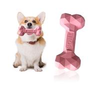 SAVOSWEET Os a Macher pour Chien Jouet, Jouet de Dentition pour Chien, Jouet en Caoutchouc Rose pour Petit Chien Os, Convient aux Chiens de Moins de 5 Kg