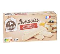 Savourez des biscuits moelleux aux œufs frais avec CARREFOUR ORIGINAL Boudoirs, farine de blé français, lot de 3 box de 175g - Lot de 4