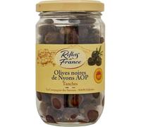 Savourez des olives noires authentiques et A.O.P pour vos apéritifs - REFLETS DE FRANCE, bocal de 170g - Lot de 3