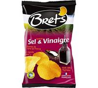 Savourez l’intensité acidulée des chips BRET'S saveur vinaigre, croustillantes et gourmandes 125G- Lot De 4