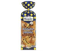 Savourez la brioche tressée aux pépites de chocolat BRIOCHE PASQUIER, gourmande et moelleuse 630g- Lot De 3