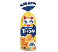 Savourez la brioche tressée nature Harry'S 500g, gourmande, au sucre perlé et sans additifs- Lot De 3