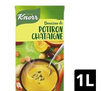 Savourez la douceur automnale avec la soupe potiron châtaignes KNO., gourmande et réconfortante 1L- Lot De 4
