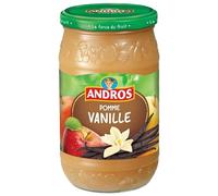Savourez la douceur fruitée avec la compote pomme et vanille ANDROS en bocal de 750g- Lot De 4